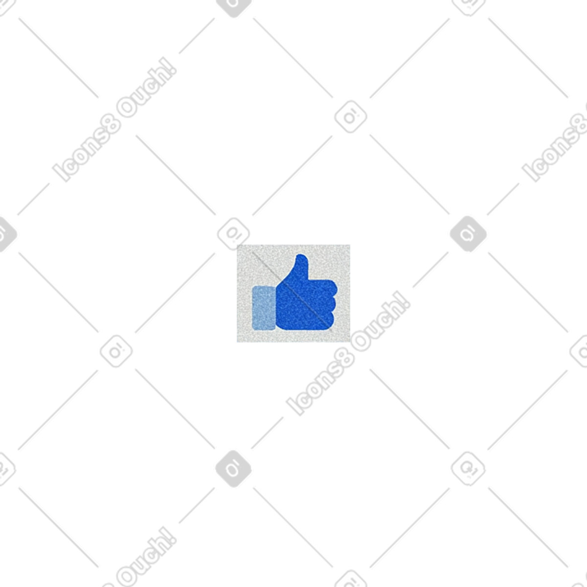 Icona del pollice in su illustrazione stile Grainy scarica PNG, SVG