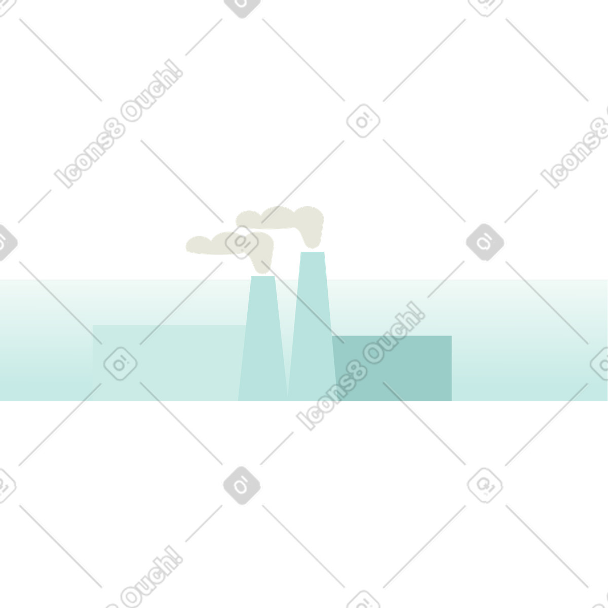 Fabrik-Illustration im Lagom-Stil als Download in PNG, SVG