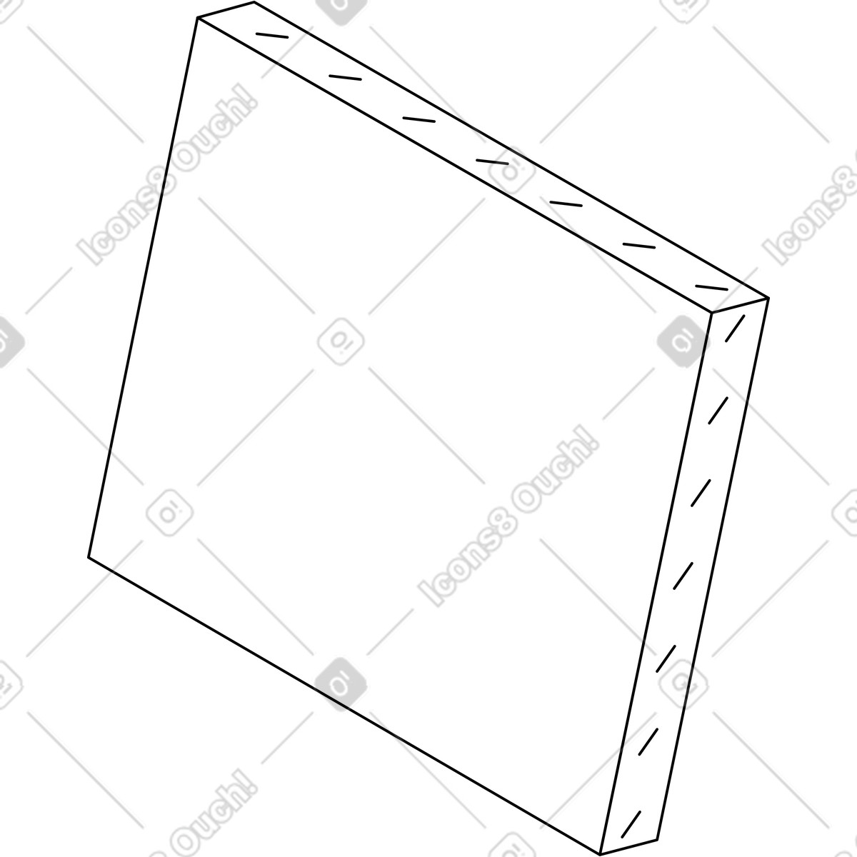 Blank canvas illustration in Isometric style download in PNG, SVG