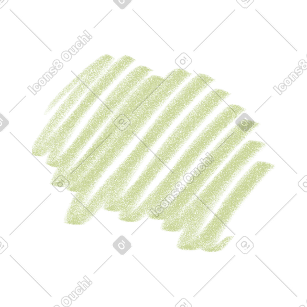 Green scribble illustration in Doodle style download in PNG, SVG