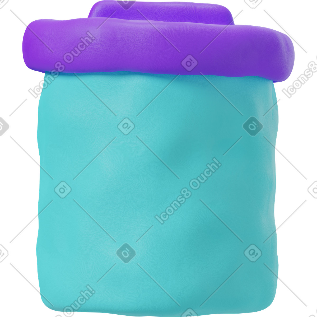 Illustration Bac bleu dans le style 3D Plastilina à télécharger aux formats PNG, SVG
