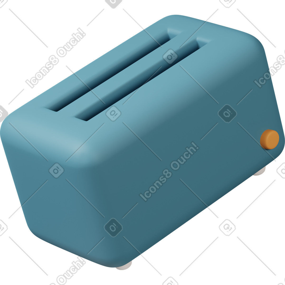 Ilustração de Blue toaster em no estilo 3D Casual life para baixar em PNG, SVG