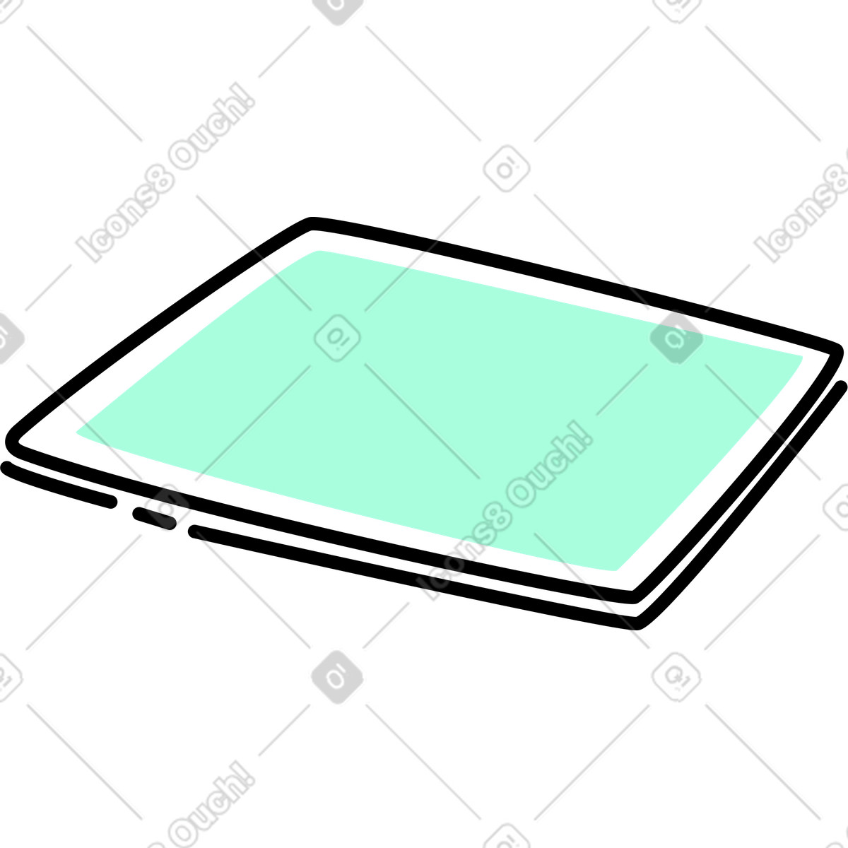 Spicy スタイルの タブレット のイラストをPNG、SVG形式でダウンロード