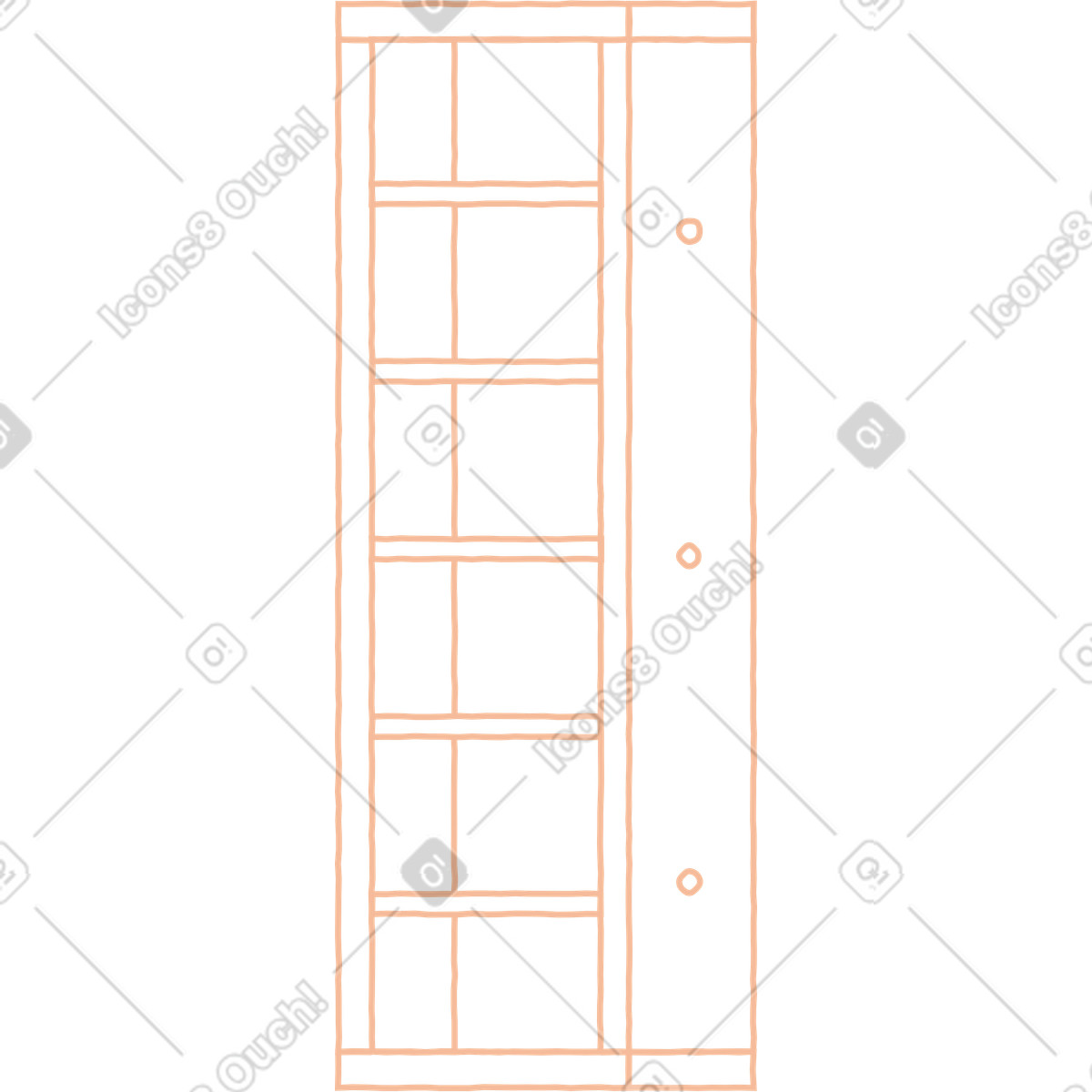 Illustration Garde-robe dans le style Stripy à télécharger aux formats PNG, SVG