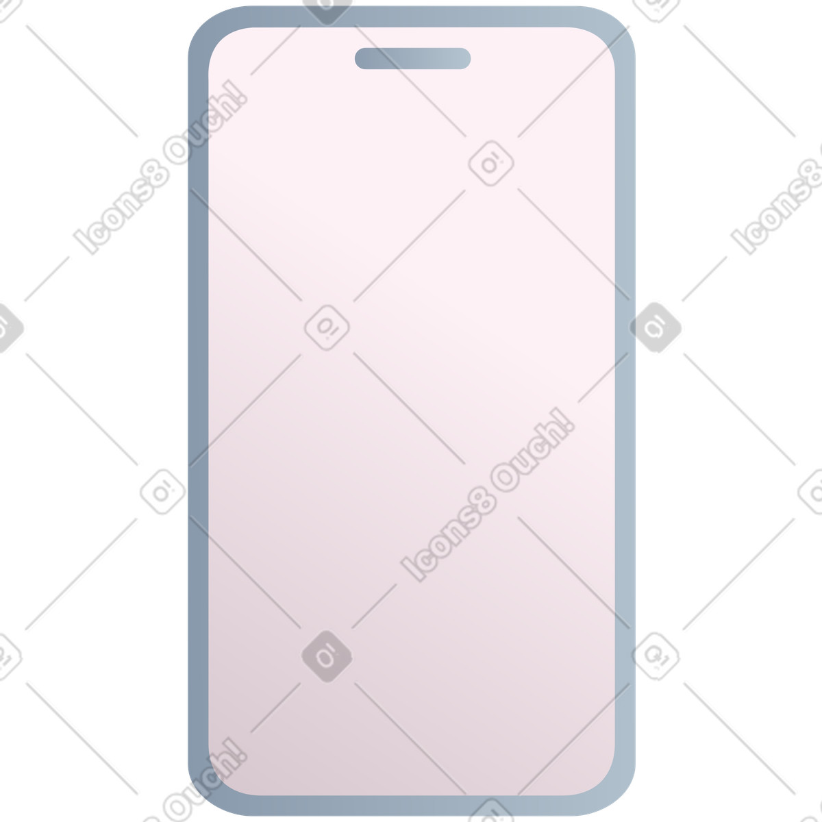 Illustration Téléphone mobile dans le style Silky à télécharger aux formats PNG, SVG