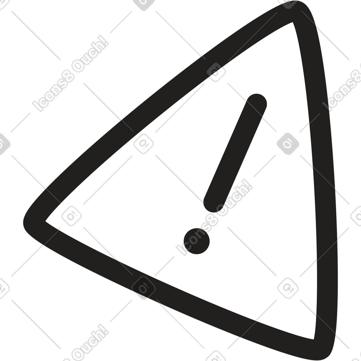Warning sign triangle illustration in Little style download in PNG, SVG