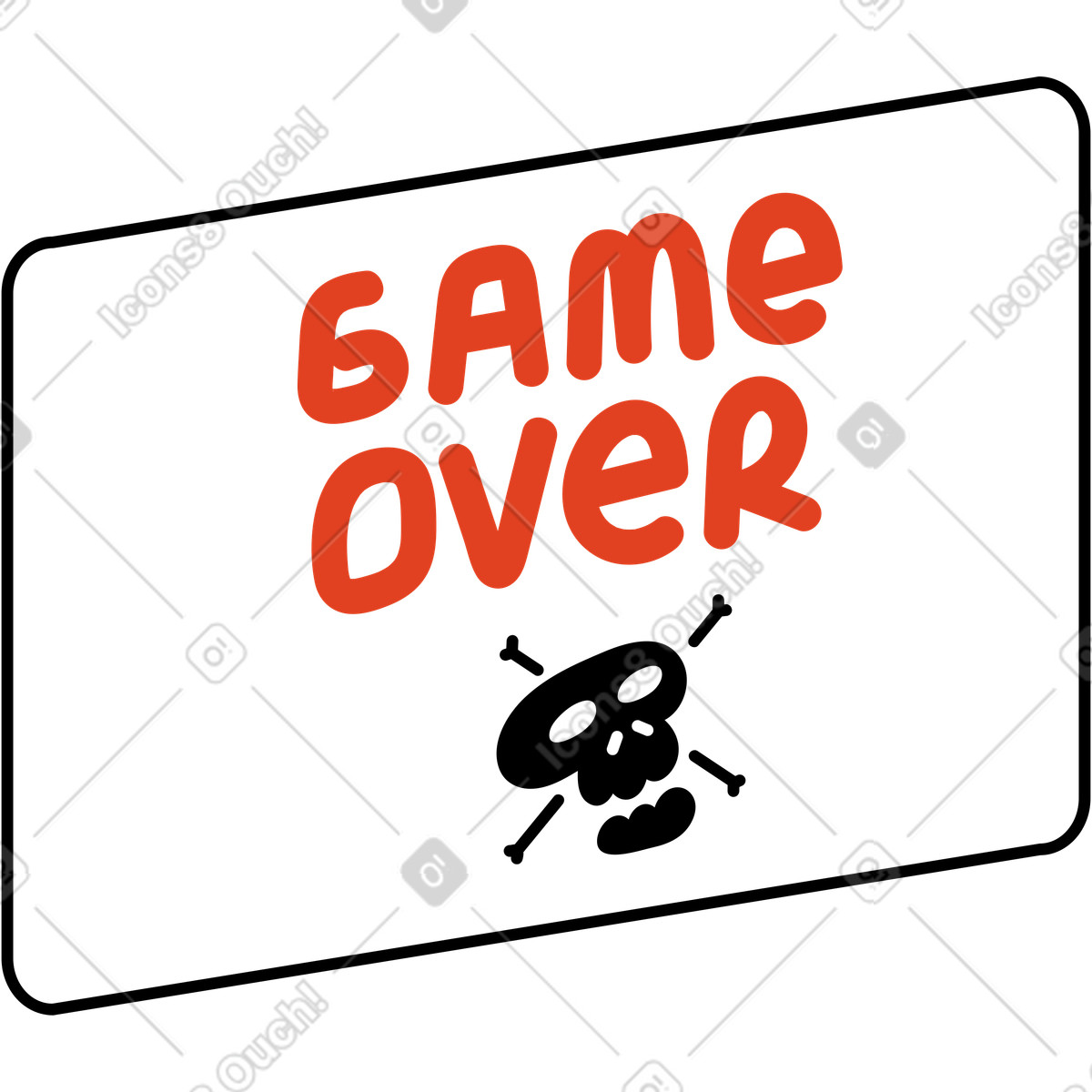 Illustration Bouton de fin jeu dans le style Jelly à télécharger aux formats PNG, SVG