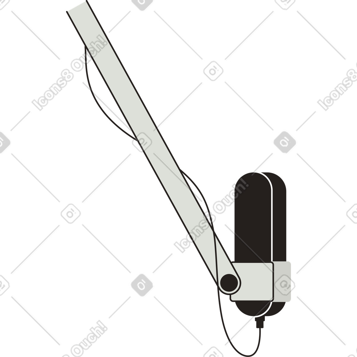 Illustration Microphone dans le style Like à télécharger aux formats PNG, SVG