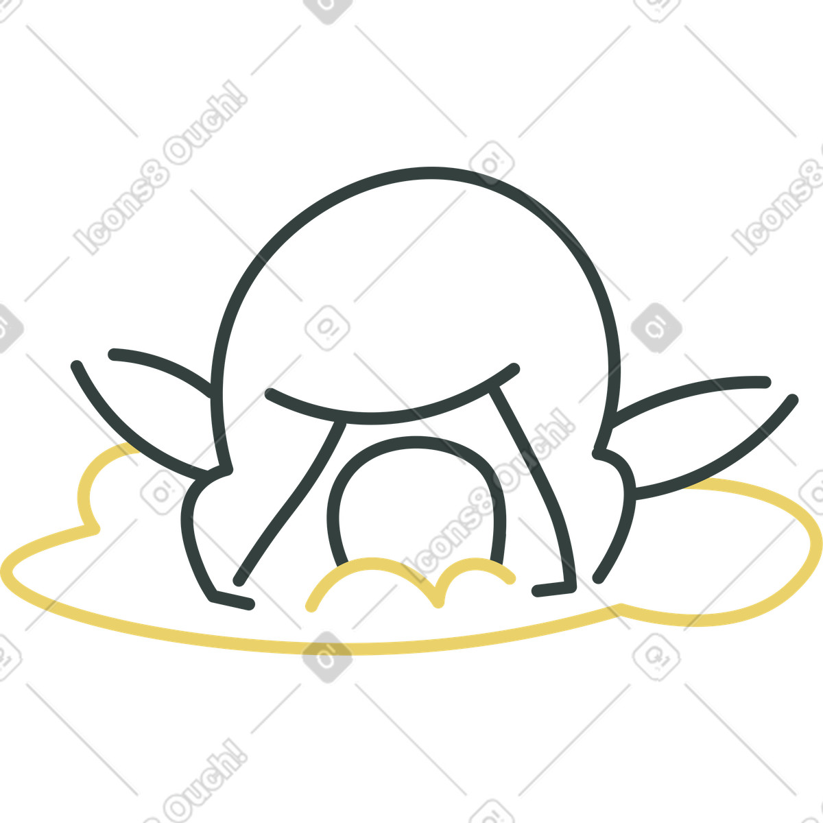 Baby fooling around illustrazione in stile Macaroni scarica in PNG, SVG