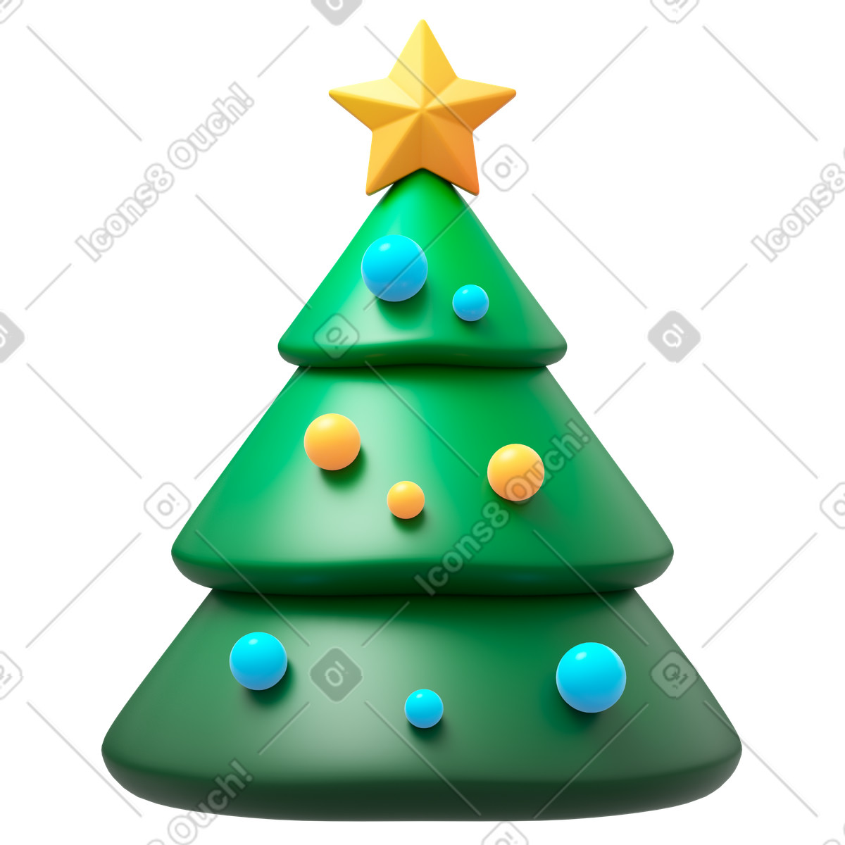 Ilustração de Christmas tree em no estilo 3D Fluency para baixar em PNG, SVG