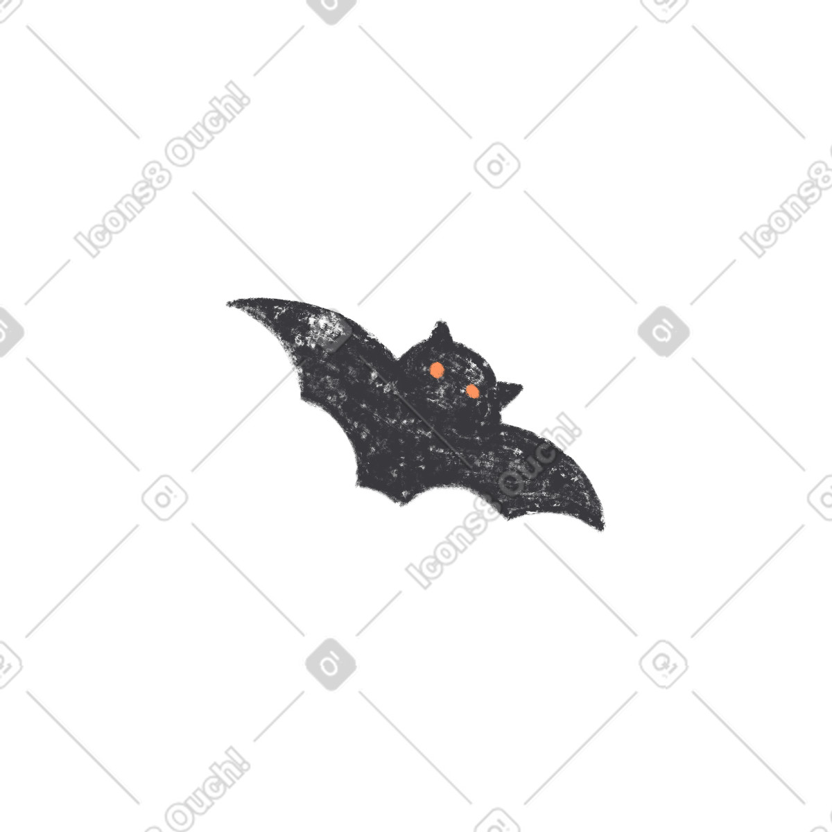 Иллюстрация Black bat в стиле Chalky — скачать в форматах PNG, SVG