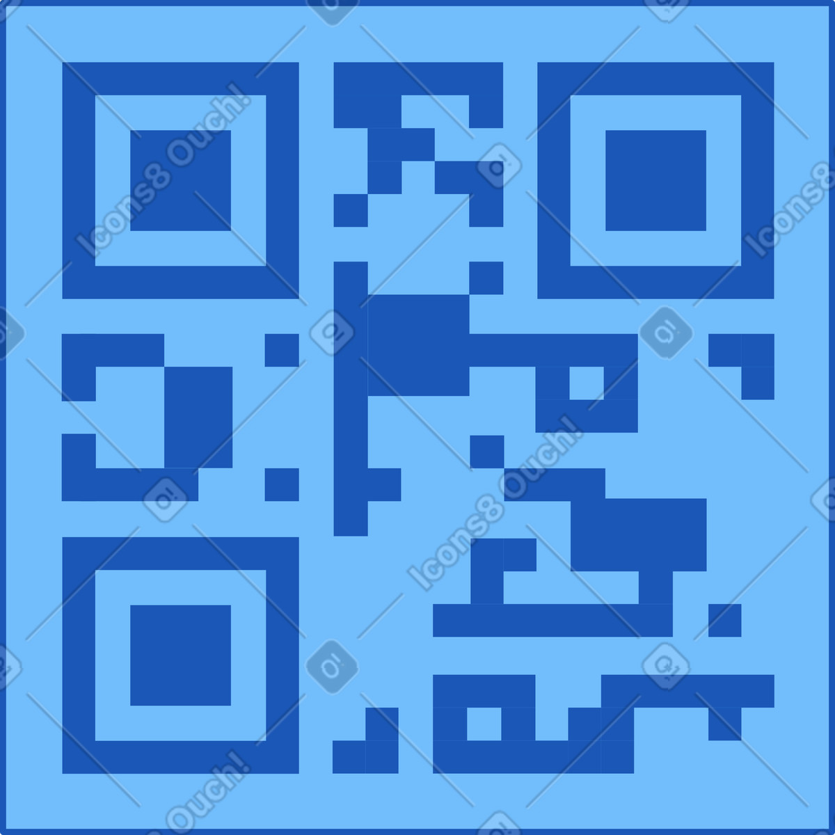 Ilustração de Qr em no estilo Storyline para baixar em PNG, SVG