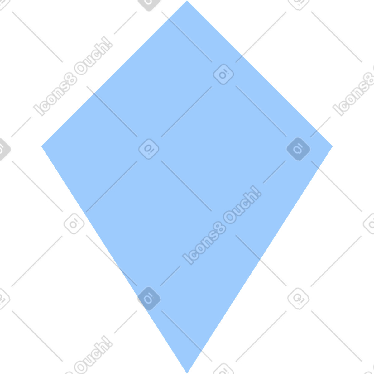 Light blue kite illustration in Pale style download in PNG, SVG
