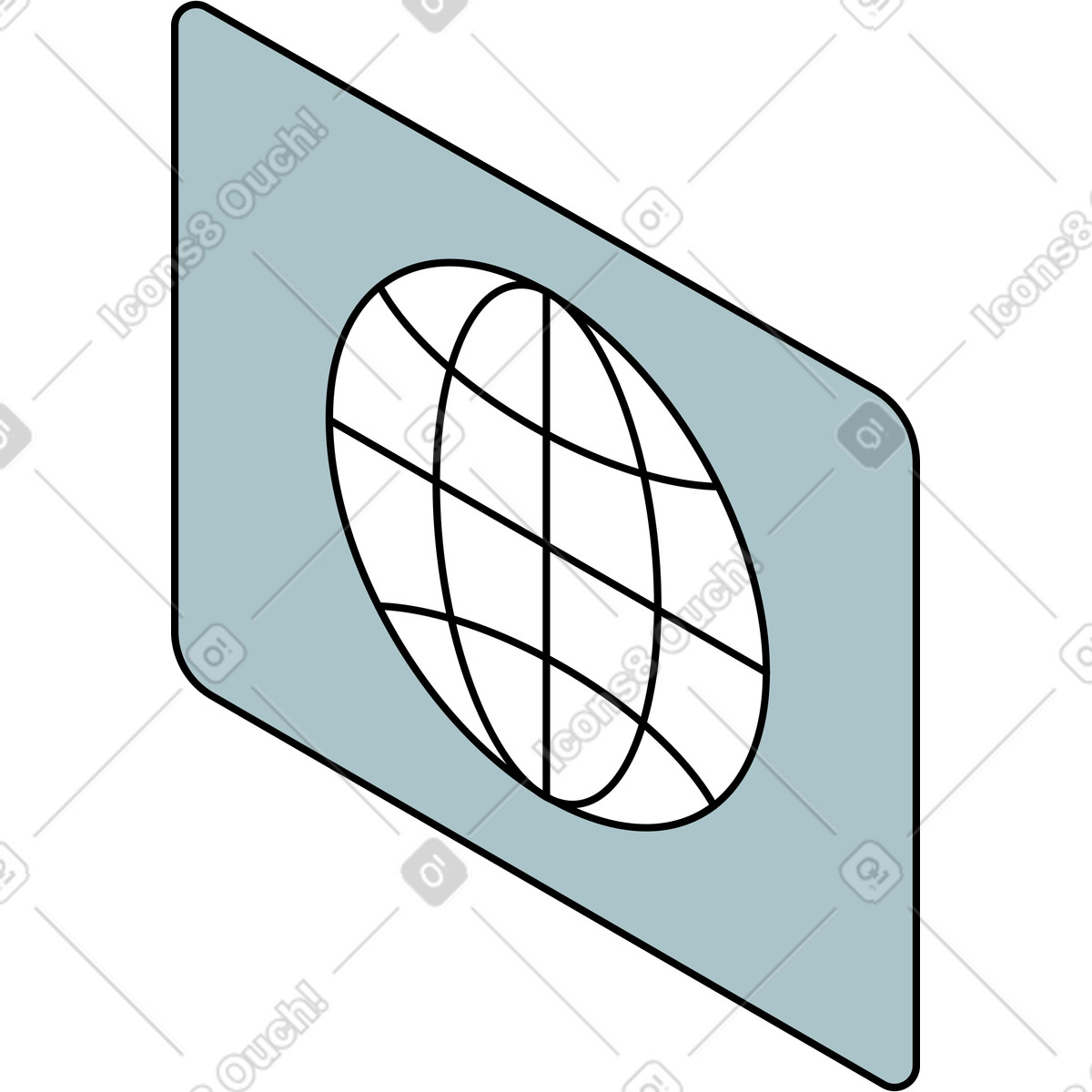 Ilustração de Quadro com globo em no estilo Isometric para baixar em PNG, SVG