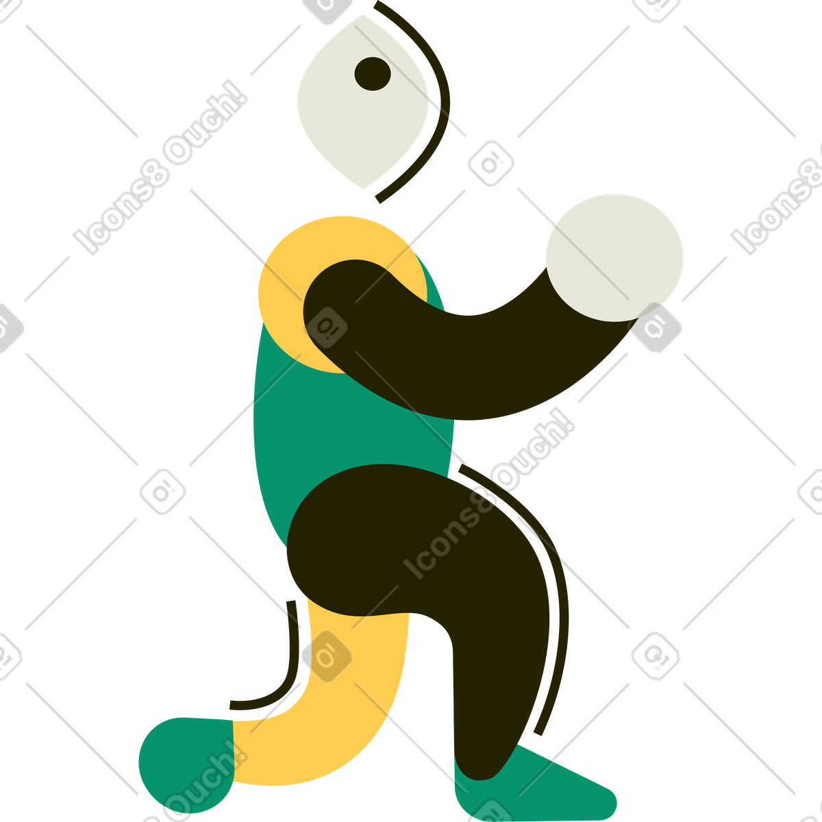 Uomo illustrazione in stile Spot scarica in PNG, SVG