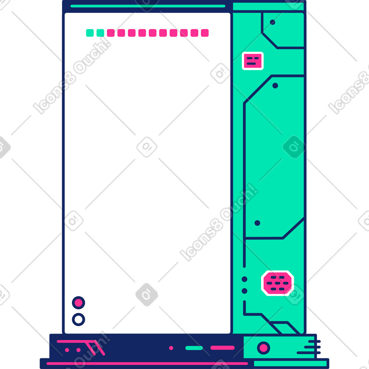 Macchina a raggi x illustrazione in stile Cyborg scarica in PNG, SVG