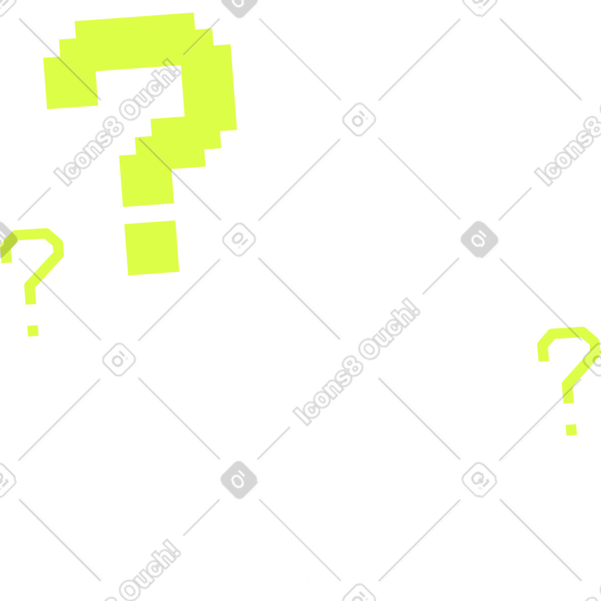 Question marks illustration in Glow style download in PNG, SVG