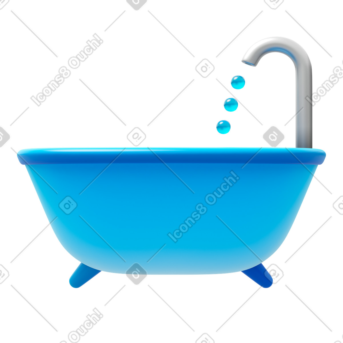 3D Fluency スタイルの Bath のイラストをPNG、SVG形式でダウンロード
