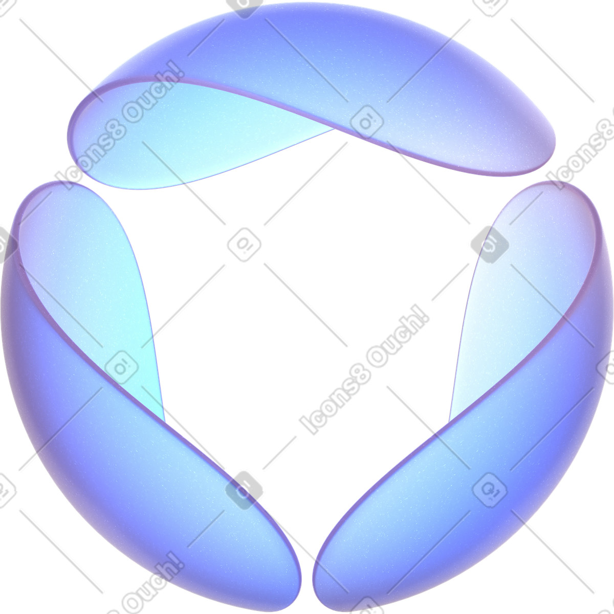 Forme sferiche astratte vitree illustrazione animata in stile 3D Glassy scaricabile in GIF, Lottie (JSON), AE