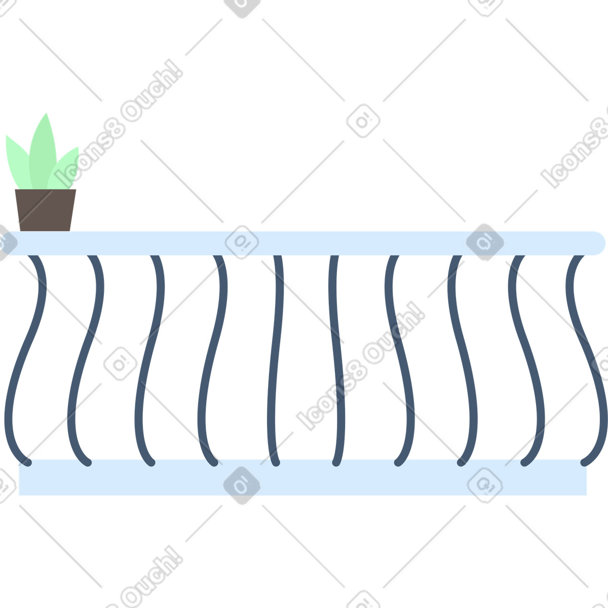 下载 Pale 风格的 阳台 插画，支持 PNG、SVG 格式