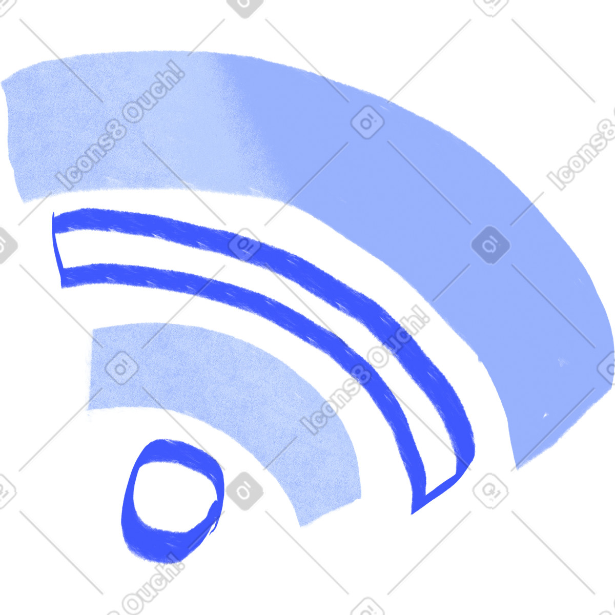 Wifi illustrazione in stile Quirky scarica in PNG, SVG