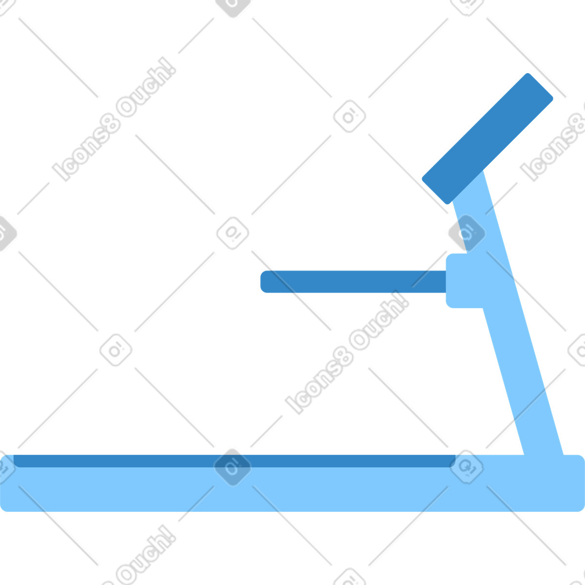 Treadmill illustration in 8bit style download in PNG, SVG