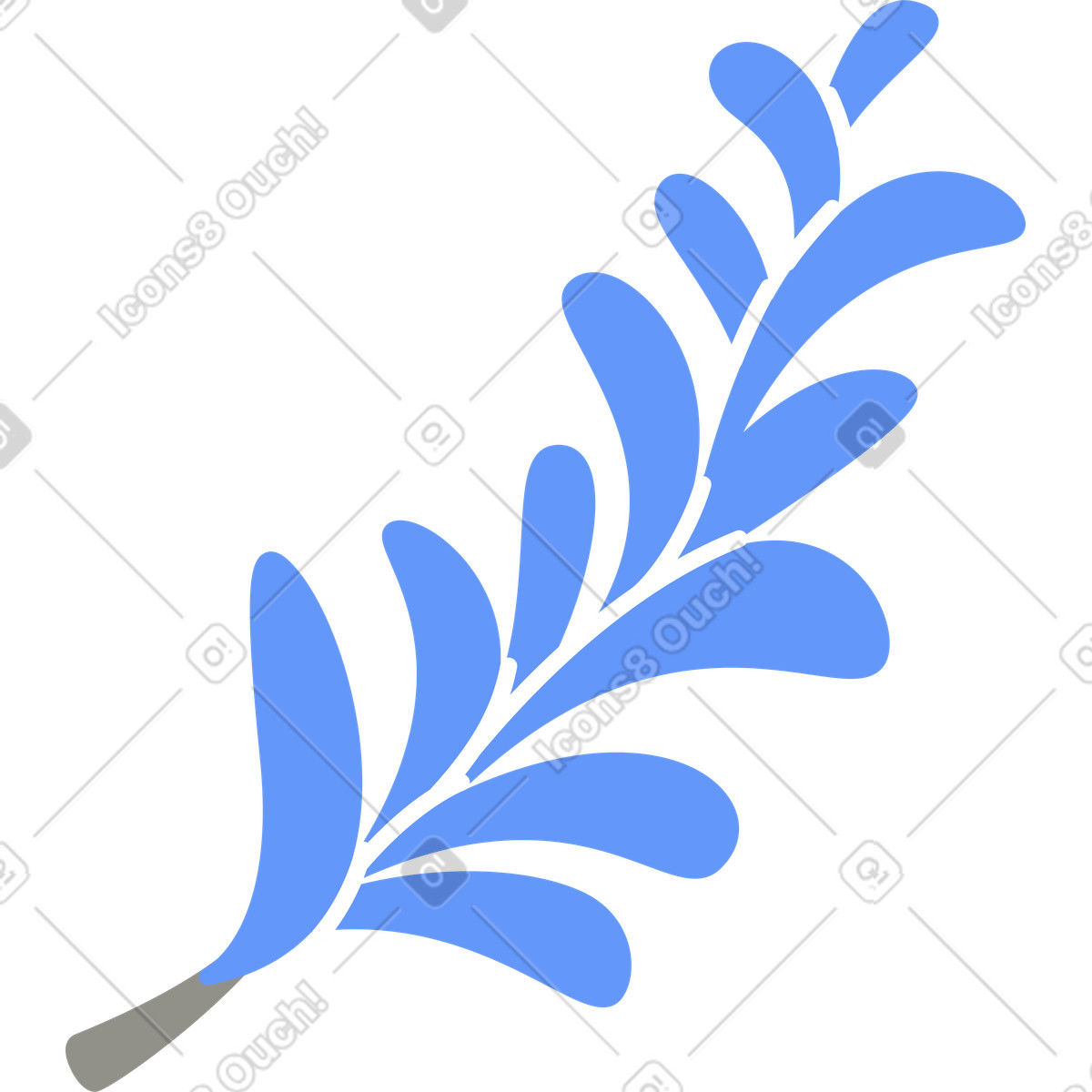 Christmas branch illustration in Plain style download in PNG, SVG