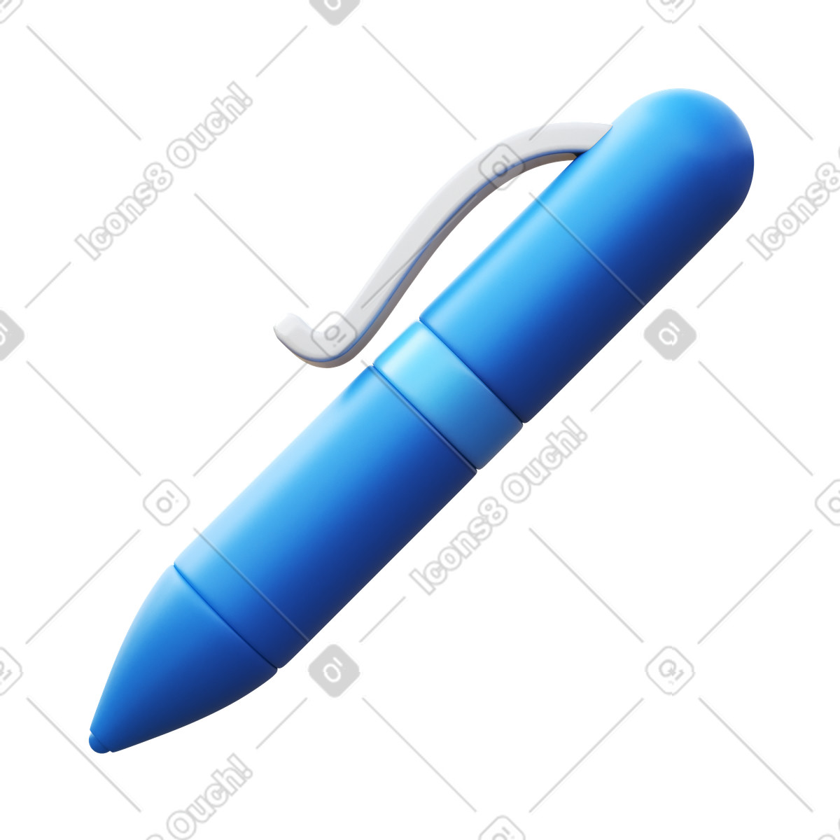 3D Fluency スタイルの Ball point pen のイラストをPNG、SVG形式でダウンロード