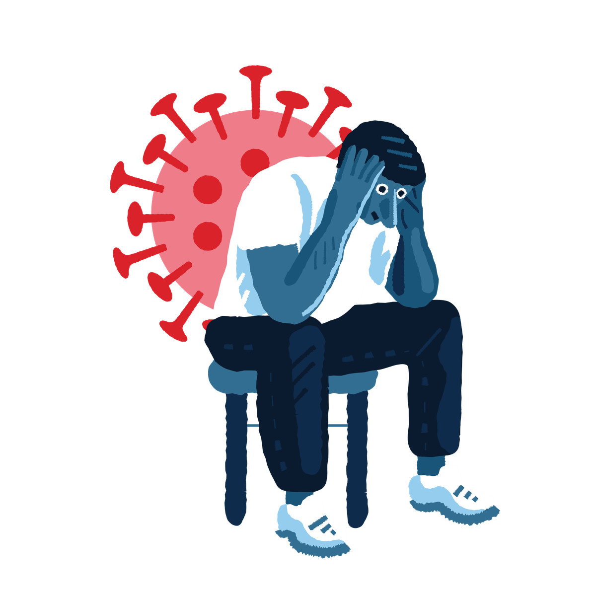 What to do!? Pandemic! illustrazione in stile Cherry scarica in PNG, SVG