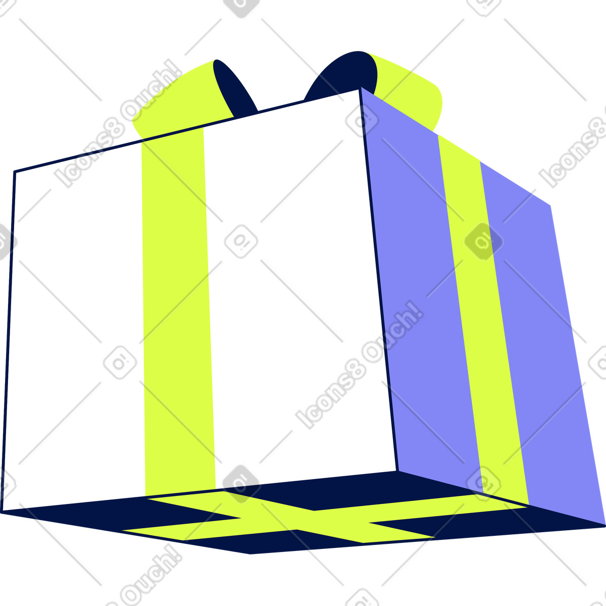 Ilustración Caja de regalo en estilo Glow a descargar en PNG y SVG