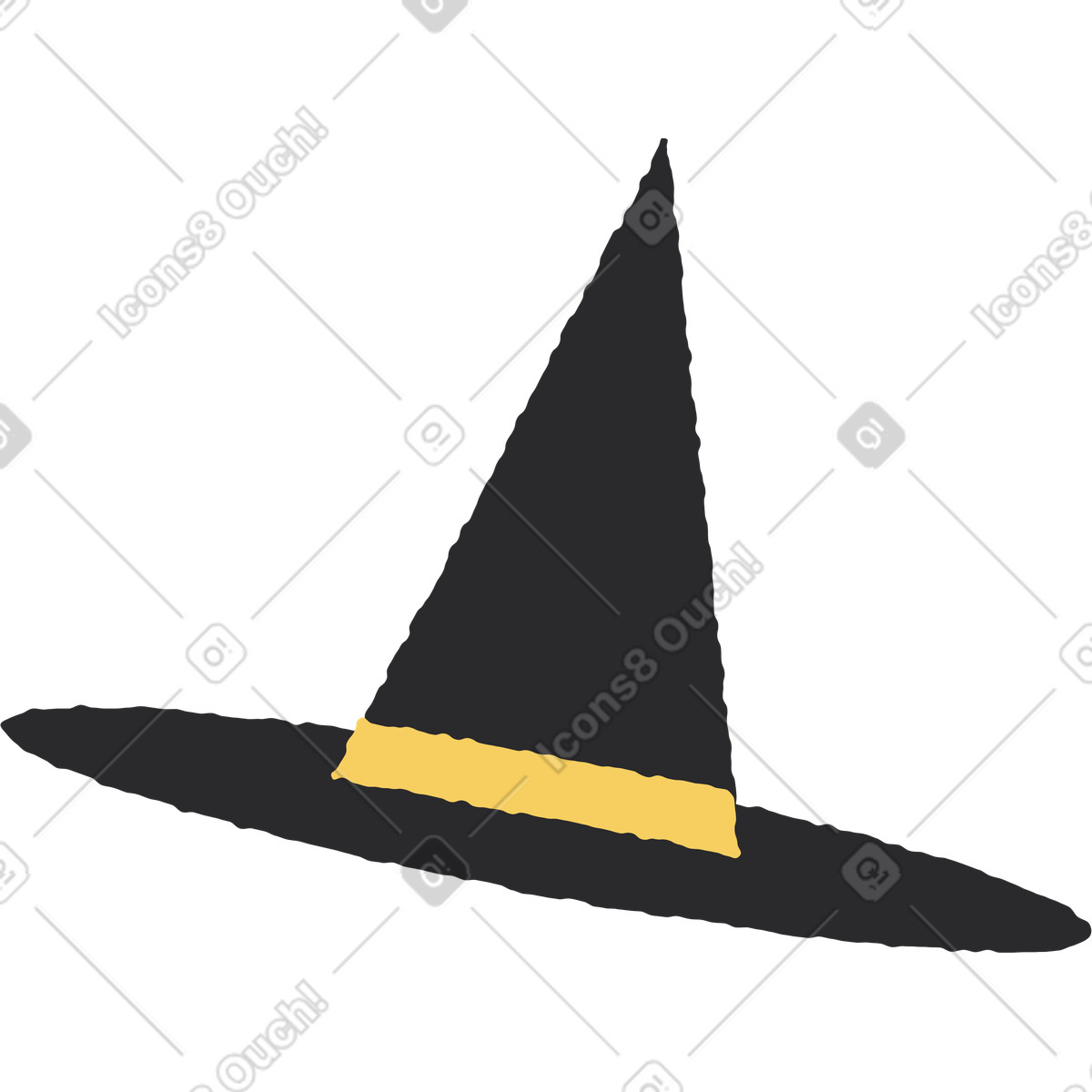 Illustration Chapeau de sorcière dans le style Pablo à télécharger aux formats PNG, SVG