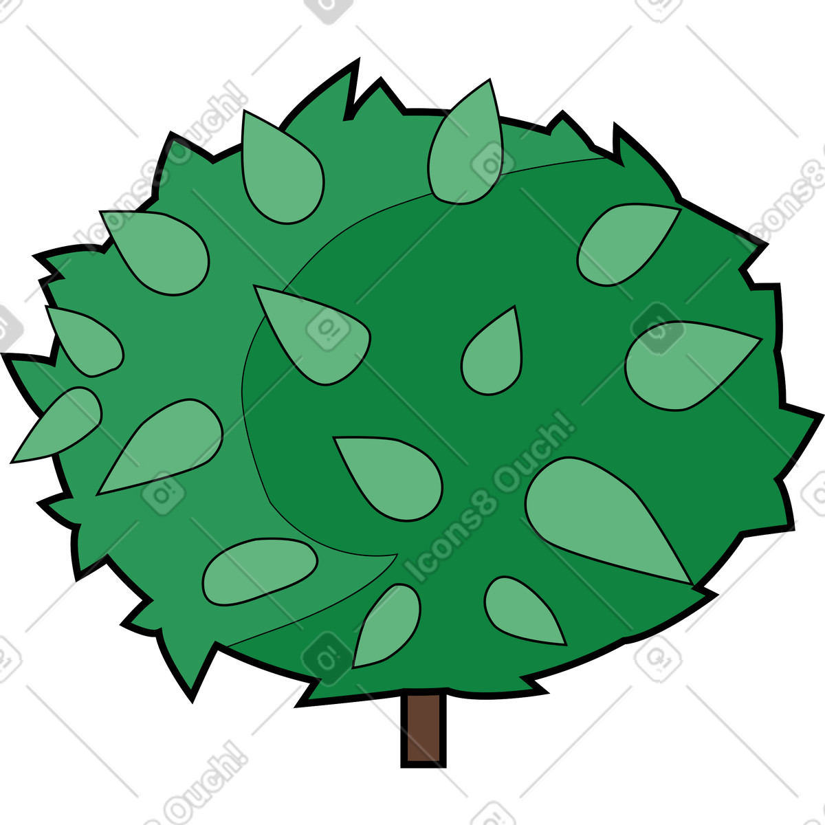 Heimische pflanze-Illustration im Surr-Stil als Download in PNG, SVG