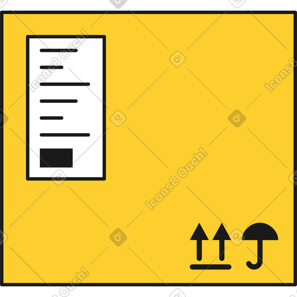 Scatola illustrazione animata in stile Taxi scaricabile in GIF, Lottie (JSON), AE