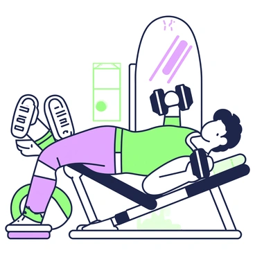 An energetic scene capturing the intensity and focus of performing an incline dumbbell press