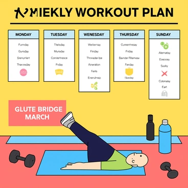 Glute bridge march