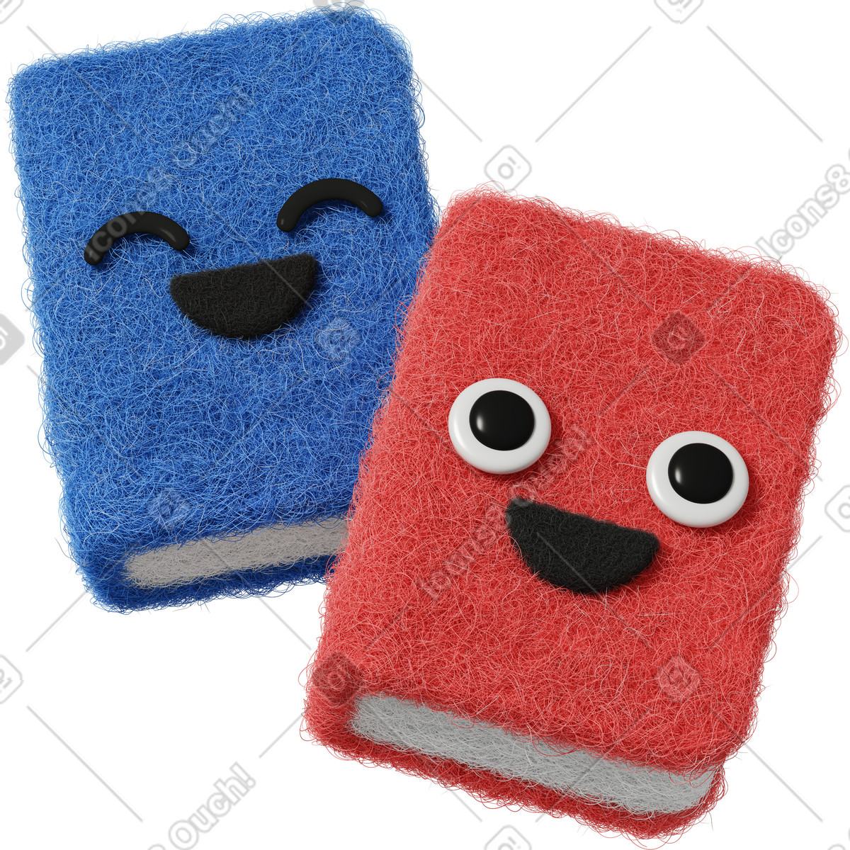 Ilustração de Cute books em no estilo Fuzzy para baixar em PNG, SVG