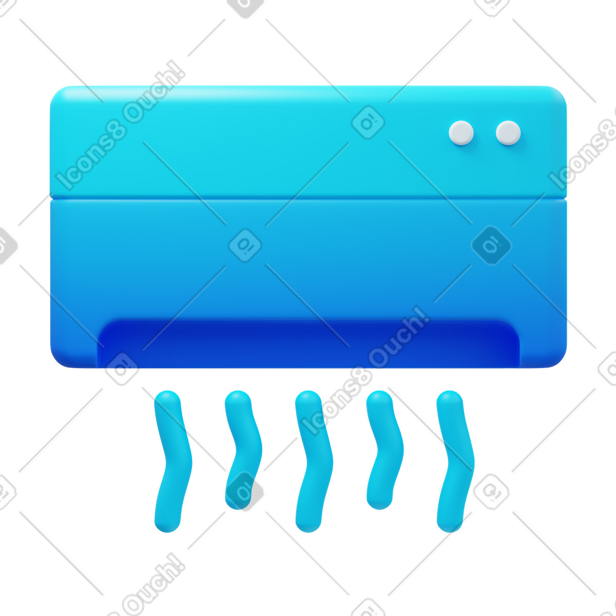 Ilustração de Ar condicionado em no estilo 3D Fluency para baixar em PNG, SVG
