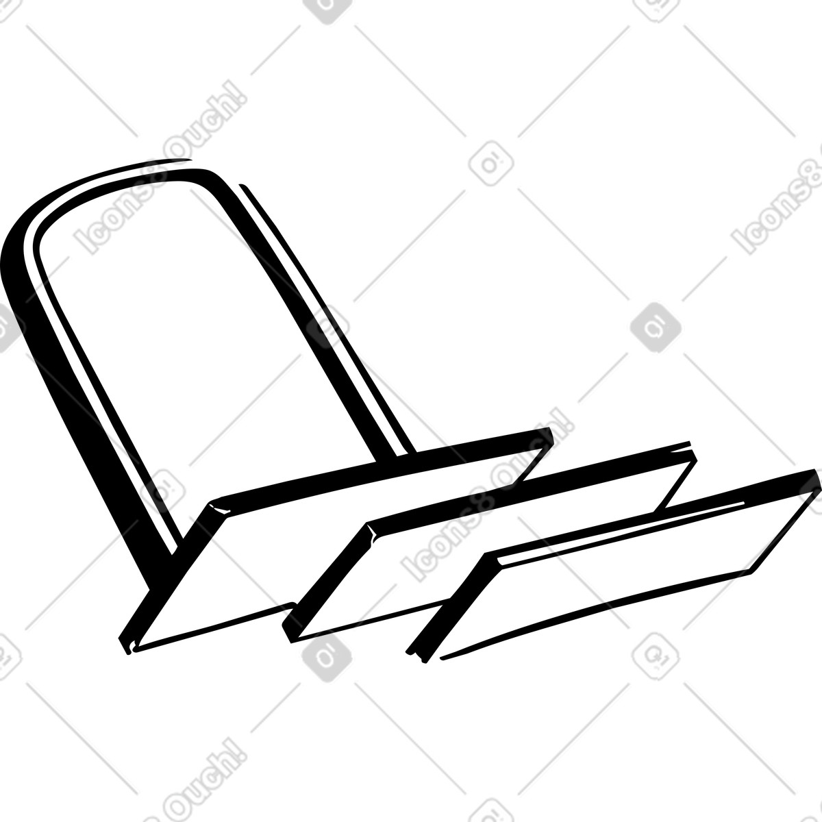 Ilustração de Minimalist archway with stairs em no estilo Line para baixar em PNG, SVG