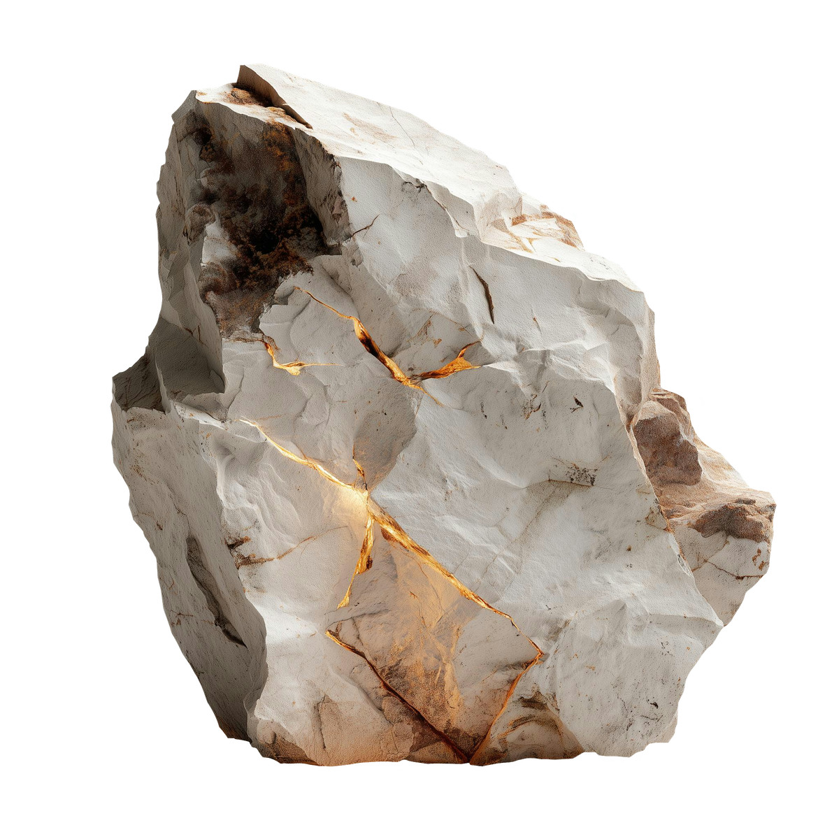 Rock with light shining through cracks illustrazione in stile Biomorphic scarica in PNG, SVG