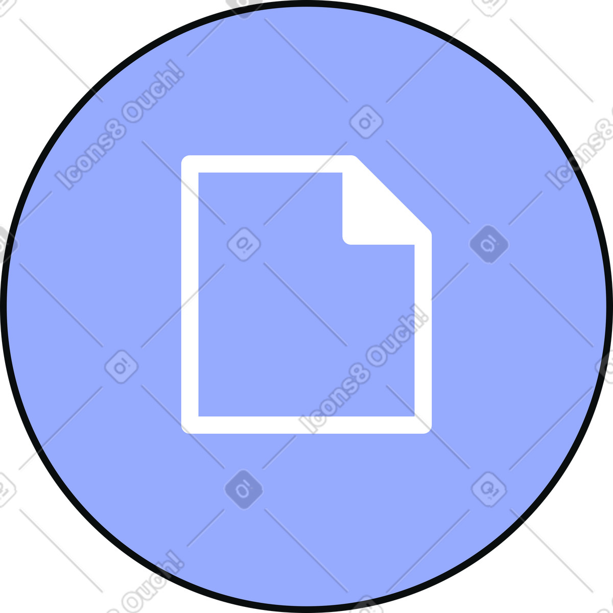 Illustration Icône de document dans le style Teko à télécharger aux formats PNG, SVG
