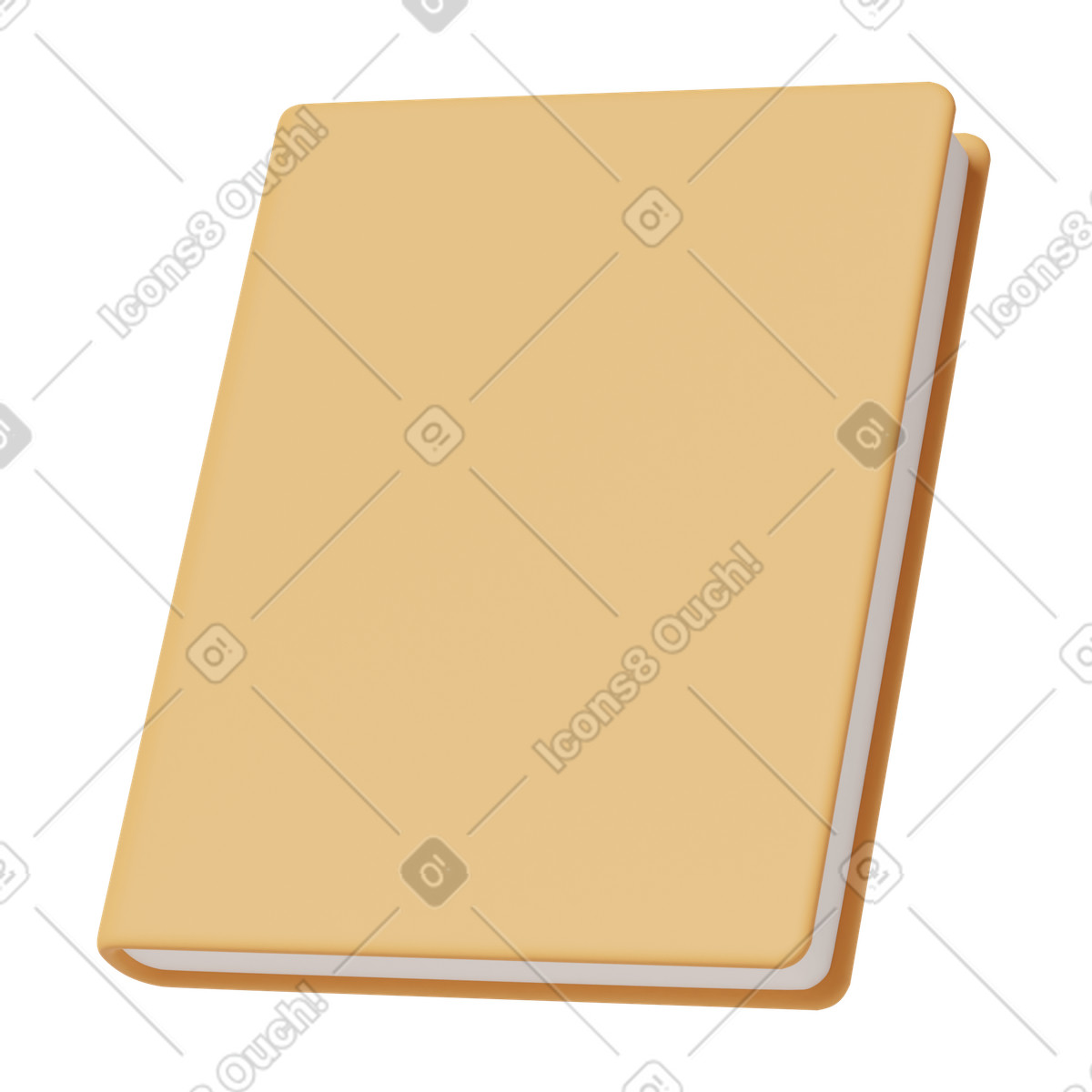 Orange book in air illustration 3D Casual life style download PNG, SVG