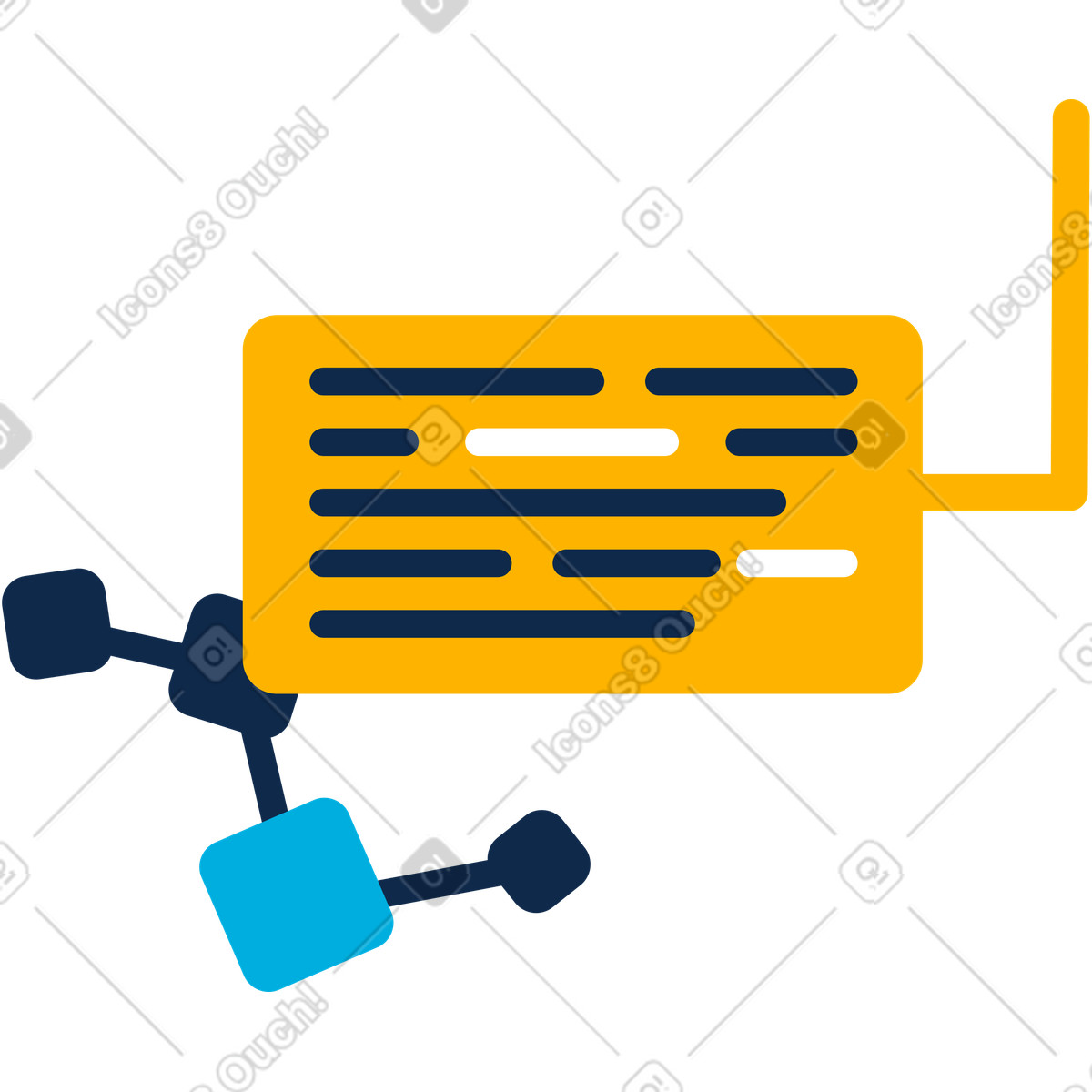 Info illustration in Flame style download in PNG, SVG