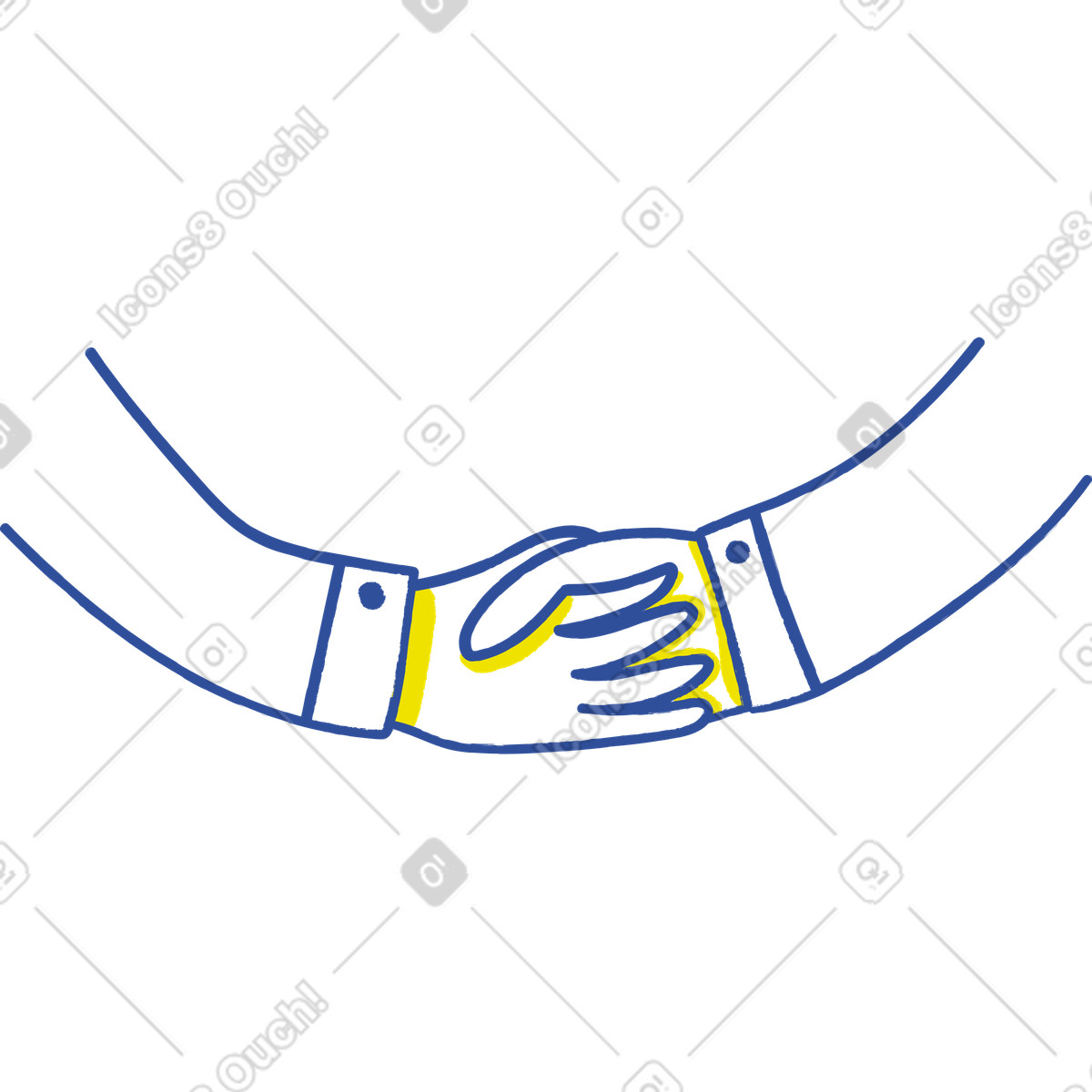 Stretta di mano illustrazione in stile Lime scarica in PNG, SVG