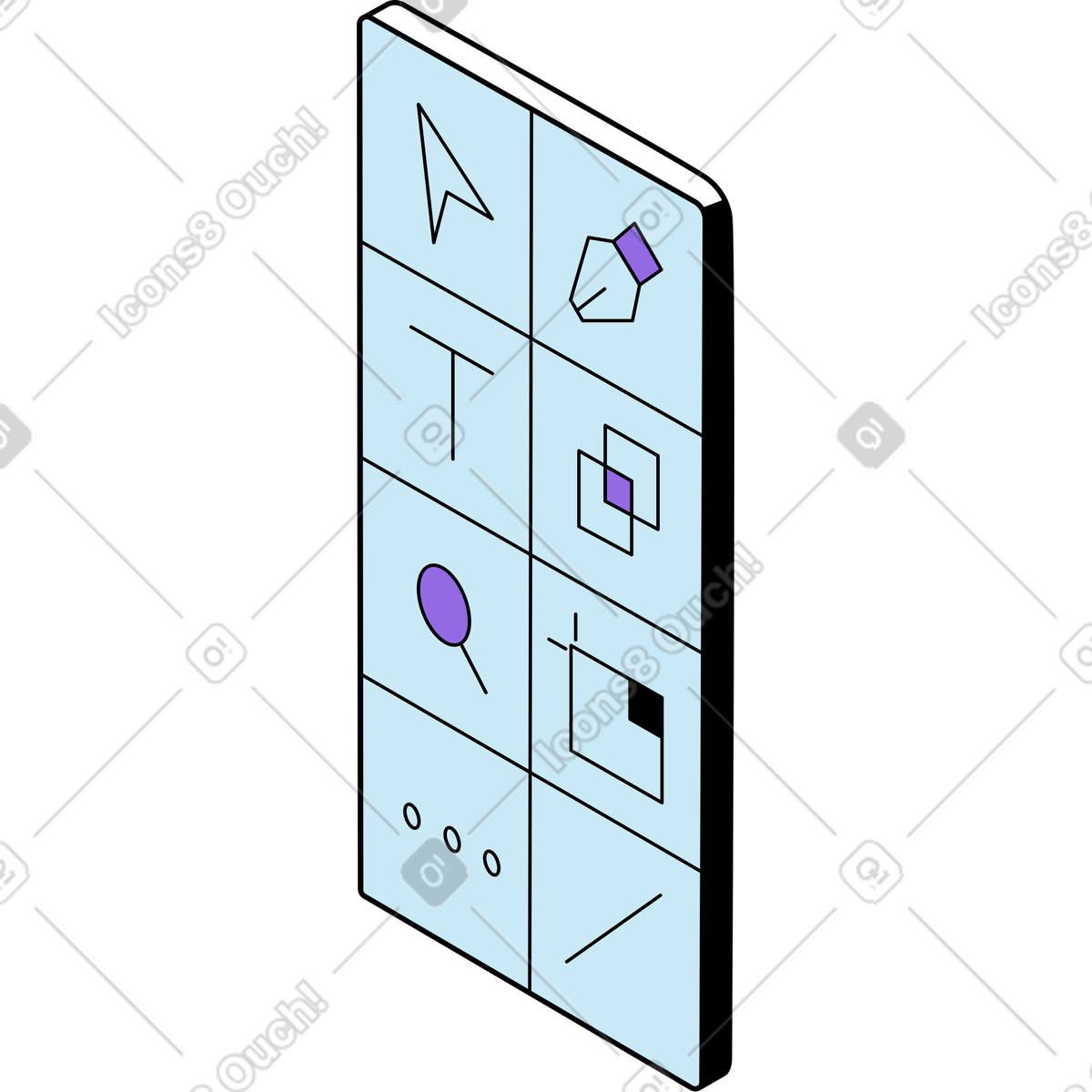 Barra degli strumenti illustrazione in stile Project scarica in PNG, SVG