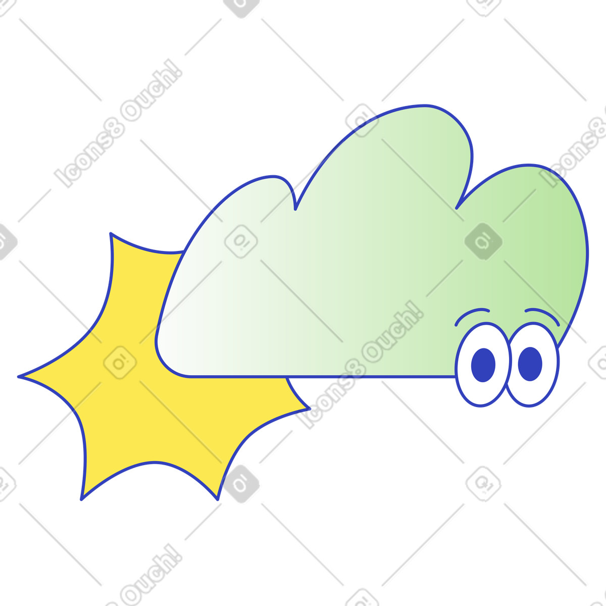 Cloud service platform, Digital cloud storage illustration in Eyeful style download in PNG, SVG
