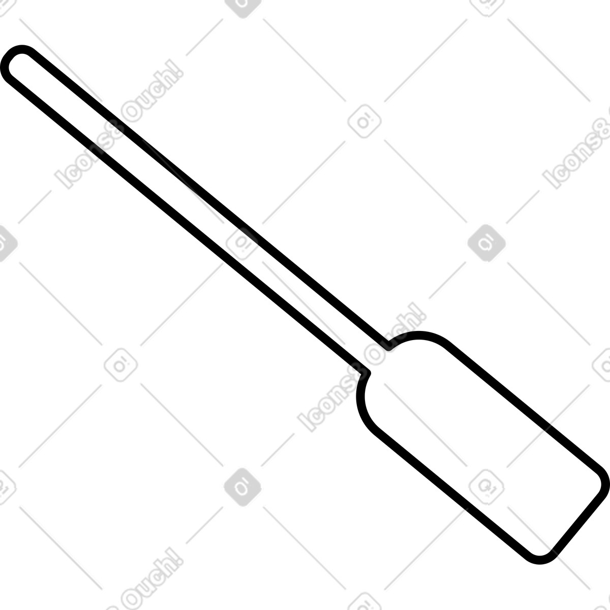 Oar illustration in Transistor style download in PNG, SVG