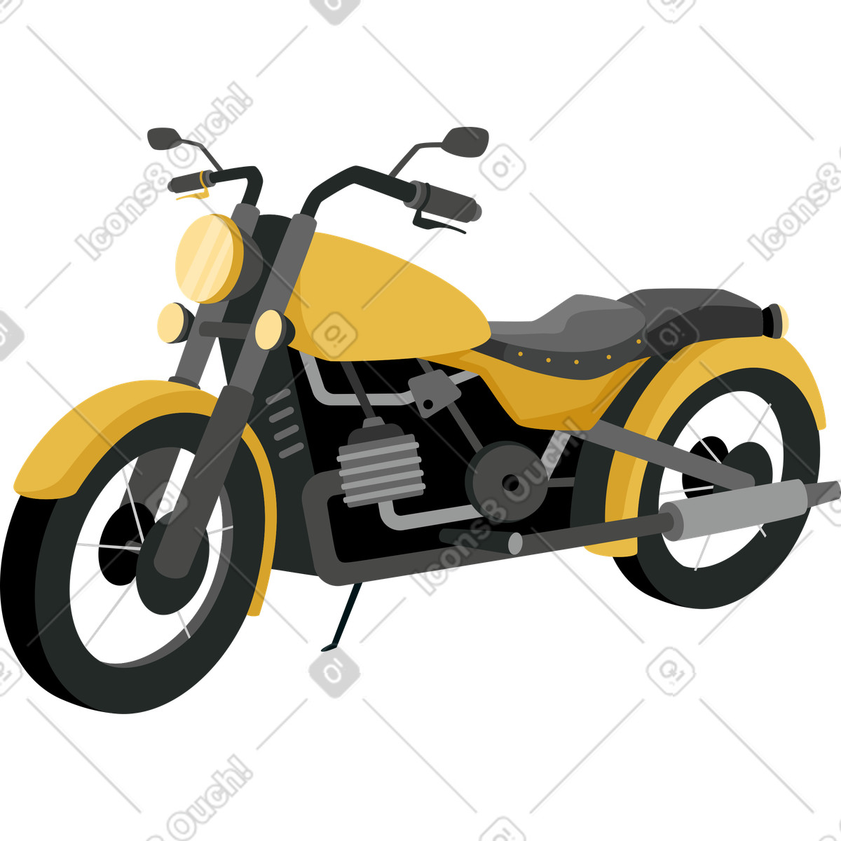 Ilustração de Moto em no estilo Lagom para baixar em PNG, SVG