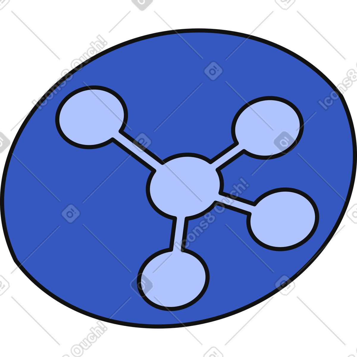 Ilustração de Ícone neural em no estilo Techny para baixar em PNG, SVG