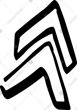 Double up arrow PNG, SVG