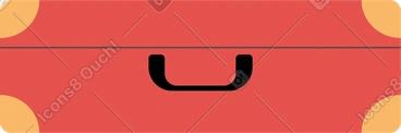 Red suitcase for traveling PNG, SVG